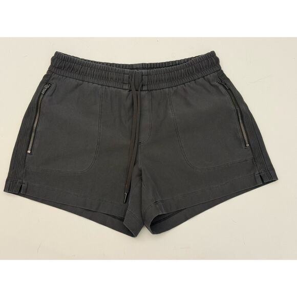 Athleta Farallon Gray Shorts Women's Size 0 Zip Pockets Drawstring Casual - Picture 1 of 12